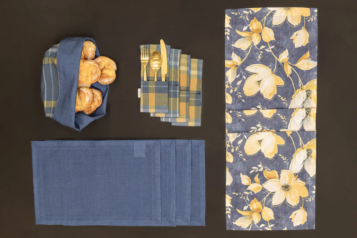 Kleines Wintertischset Blau