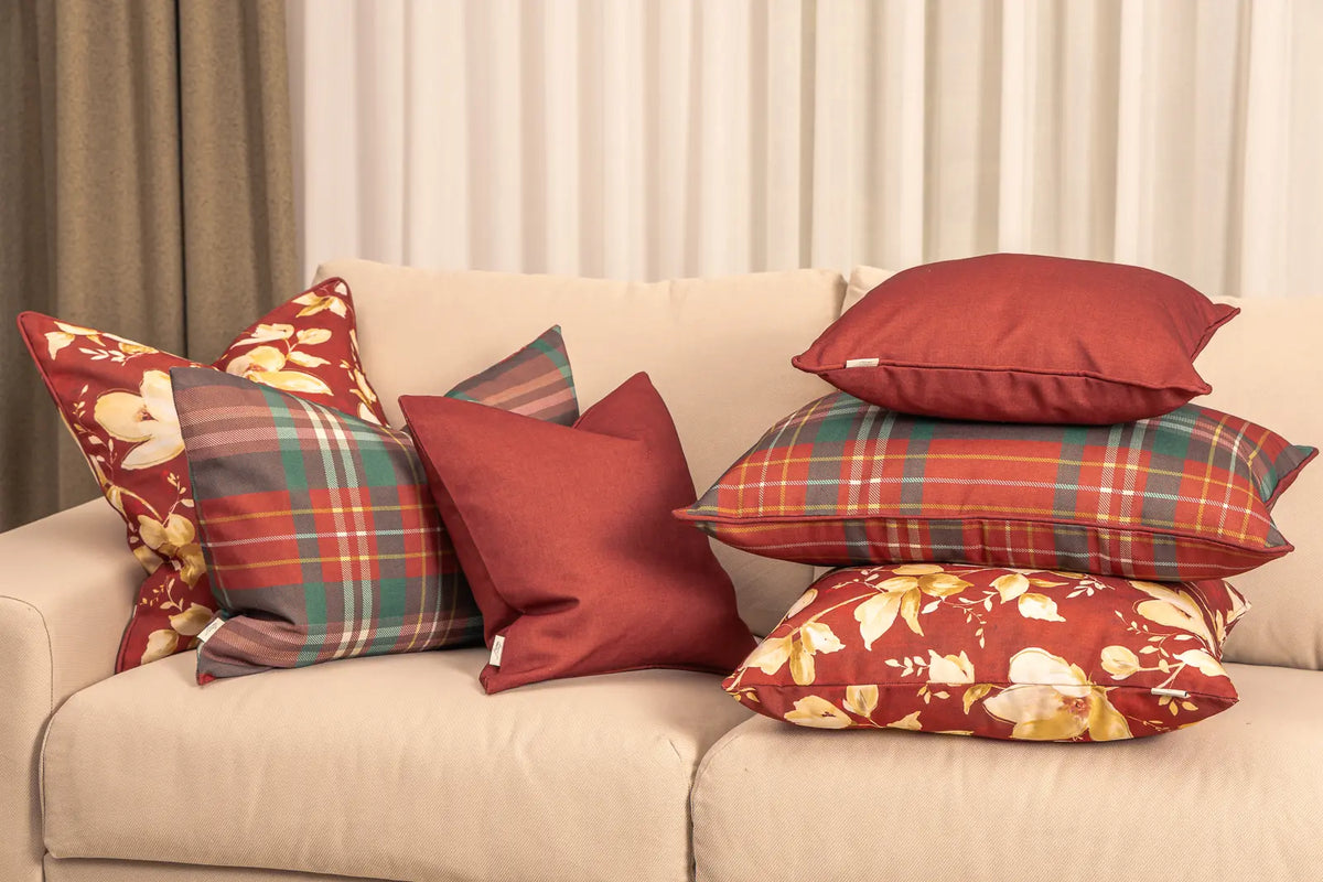 Winterkissen 6er Set Rot