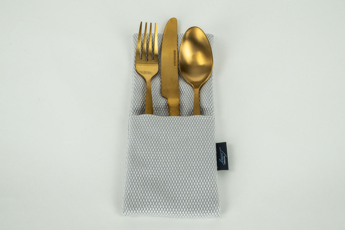 Diamant Bestecktasche Grau (2er Set)
