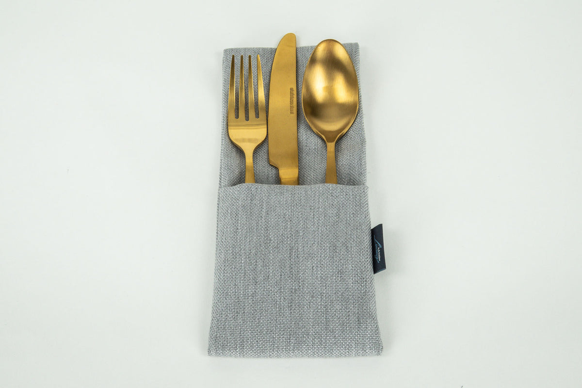 Panama Bestecktasche Grau (2er Set)