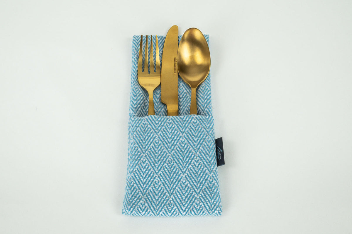 Raute Bestecktasche Hellblau (2er Set)