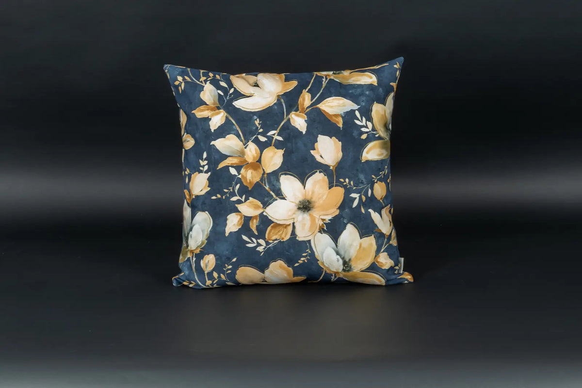 Winterblüte Kissen Blau