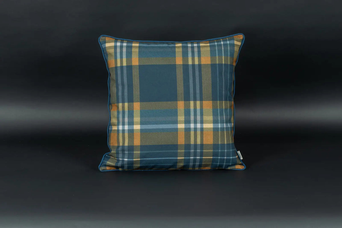 Winterkaro Kederkissen Blau