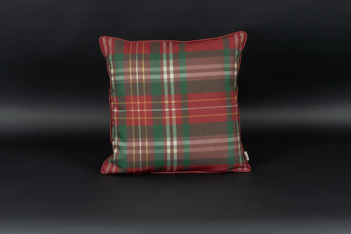 Winterkaro Kederkissen Rot