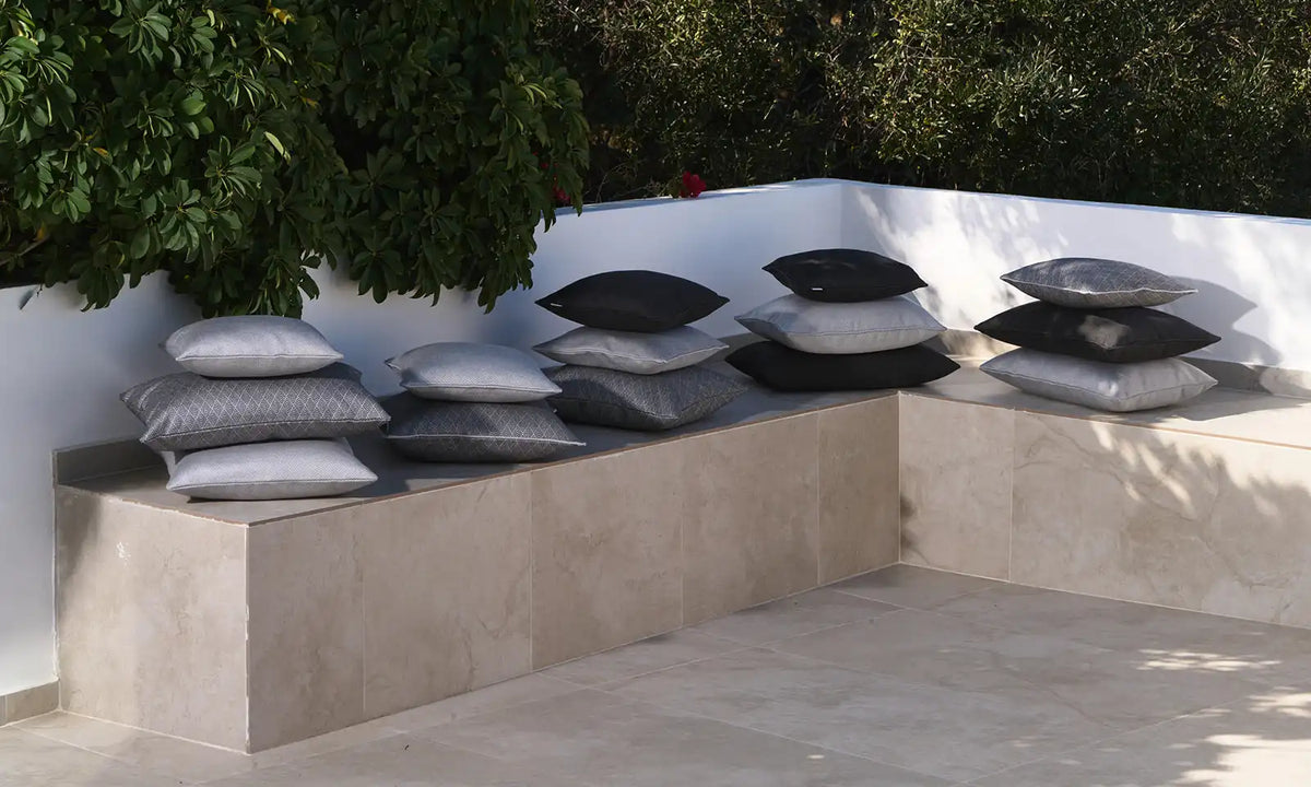 Diamant Kederkissen Schwarz