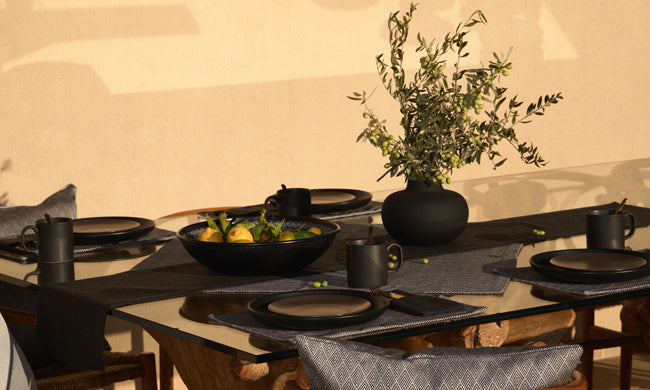 Panama Platzset Schwarz (2er Set)