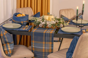 Winterkaro Brotkorb Blau