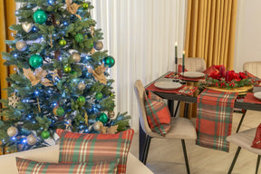 Winterkaro Kederkissen Rot