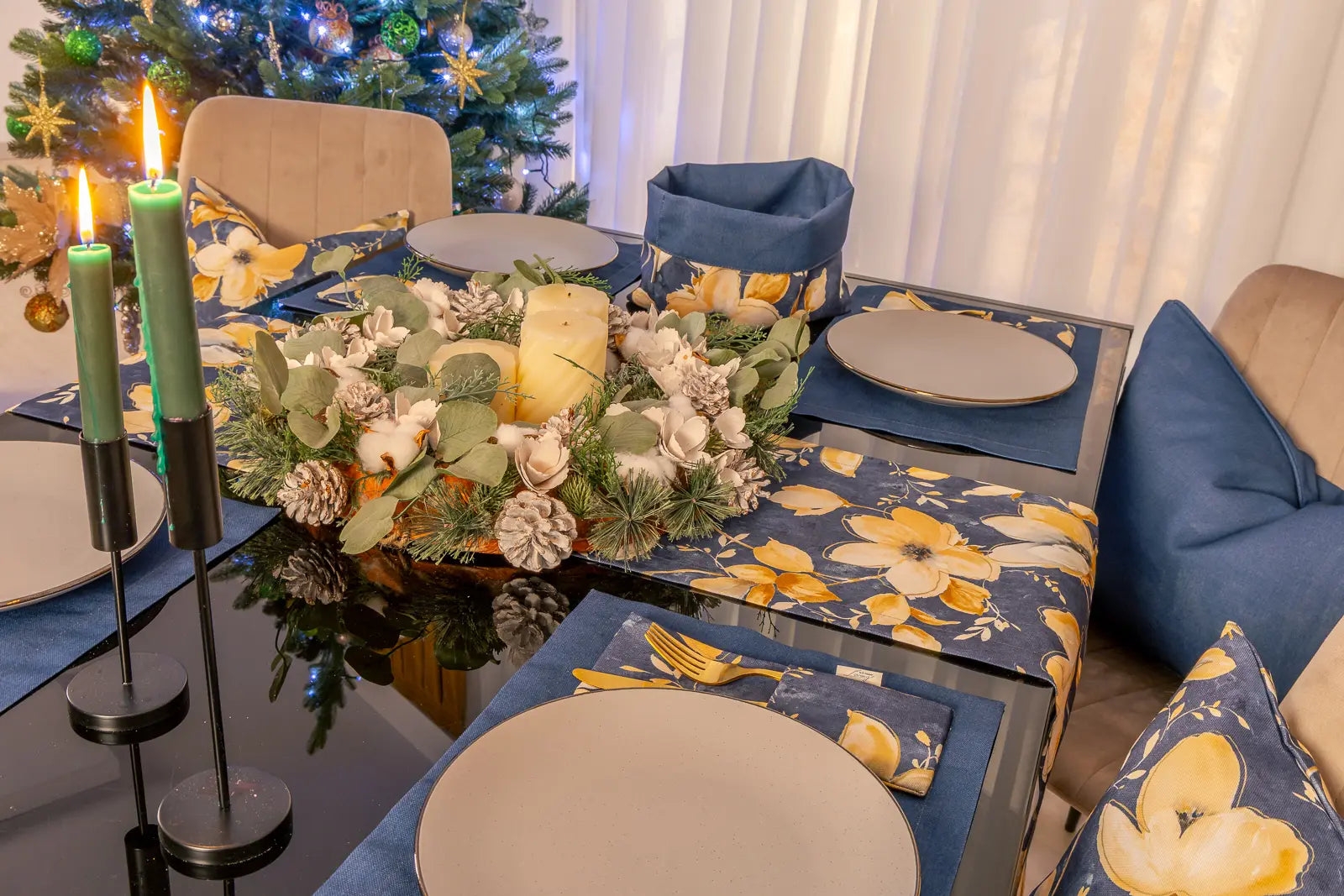 Winter Uni Platzset Blau (2er Set)