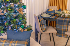 Winterkaro Brotkorb Blau