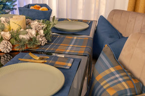 Großes Wintertischset Blau