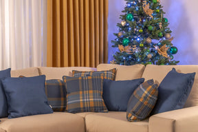 Winter Uni Kederkissen Blau