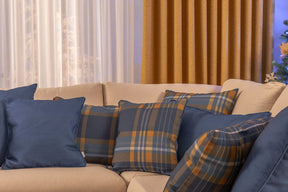 Winter Uni Kederkissen Blau