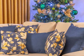 Winter Uni Kederkissen Blau