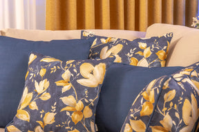 Winterblüte Kissen Blau