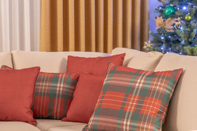 Winterkaro Kederkissen Rot