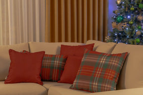 Winterkaro Kissen Rot