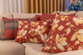 Winterblüte Kissen Rot