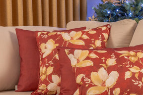 Winterblüte Kissen Rot