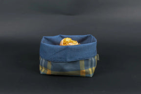 Winterkaro Brotkorb Blau