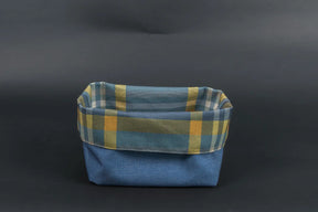 Winterkaro Brotkorb Blau