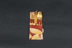 Winterblüte Bestecktasche Rot (2er Set)