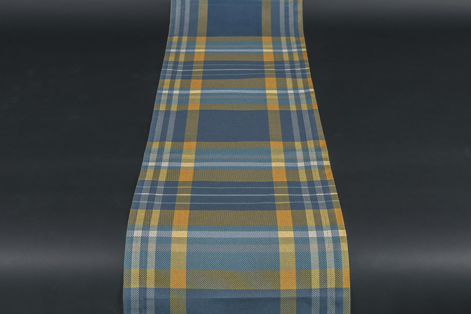 Winterkaro Tischläufer Blau