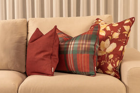 Winterkaro Kissen Rot