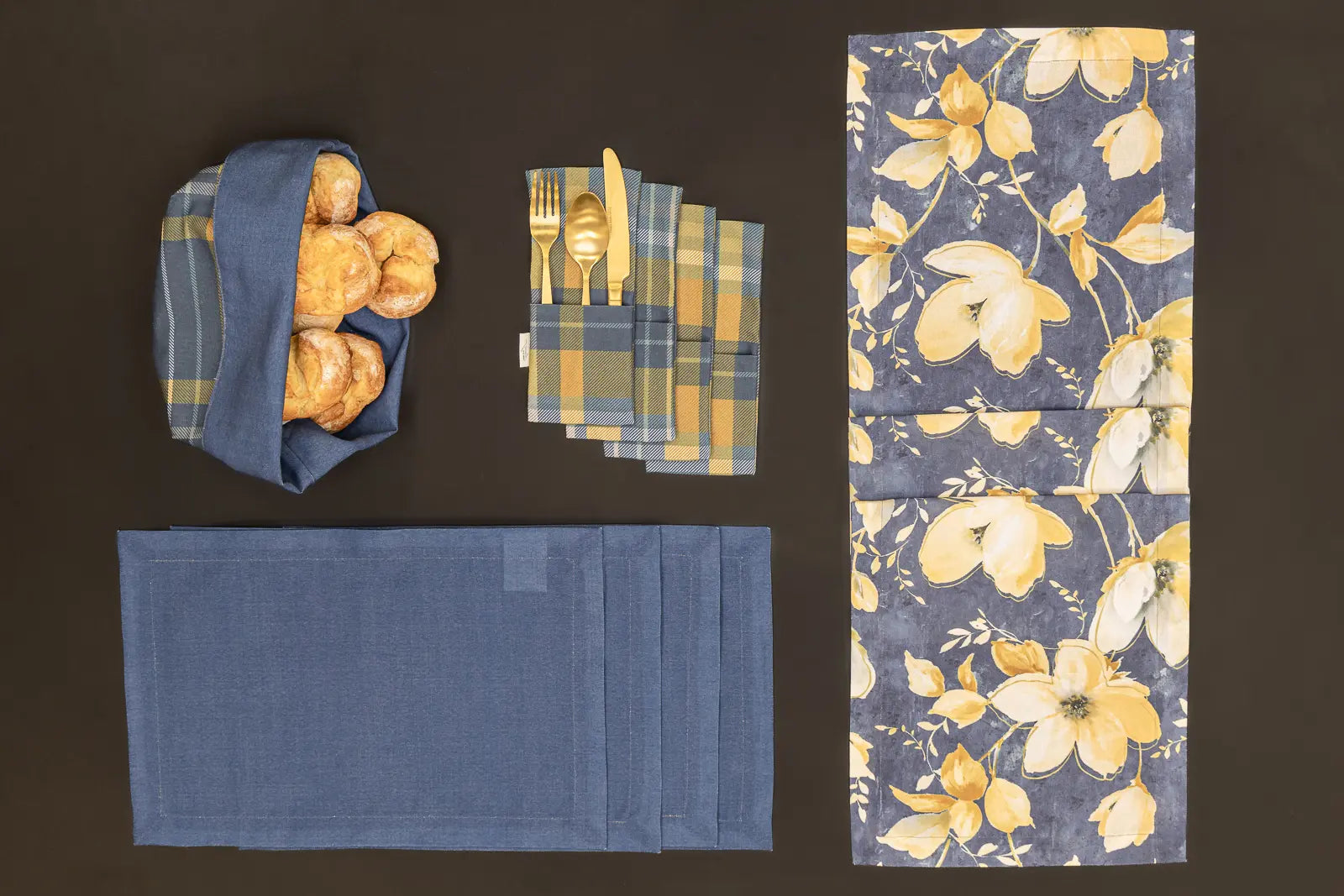 Kleines Wintertischset Blau