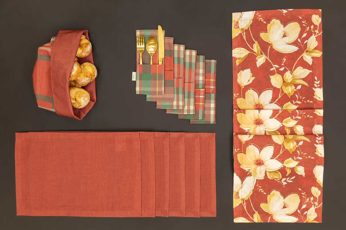 Großes Wintertischset Rot