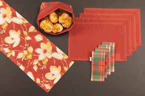 Kleines Wintertischset Rot