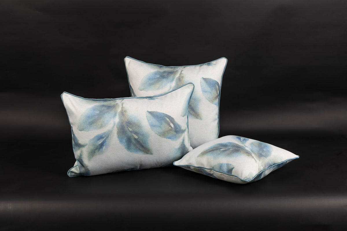 Leaves Kederkissen Petrol