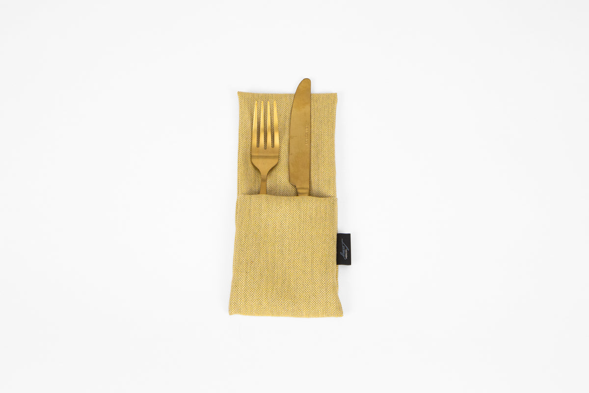 Panama Bestecktasche Citron (2er Set)