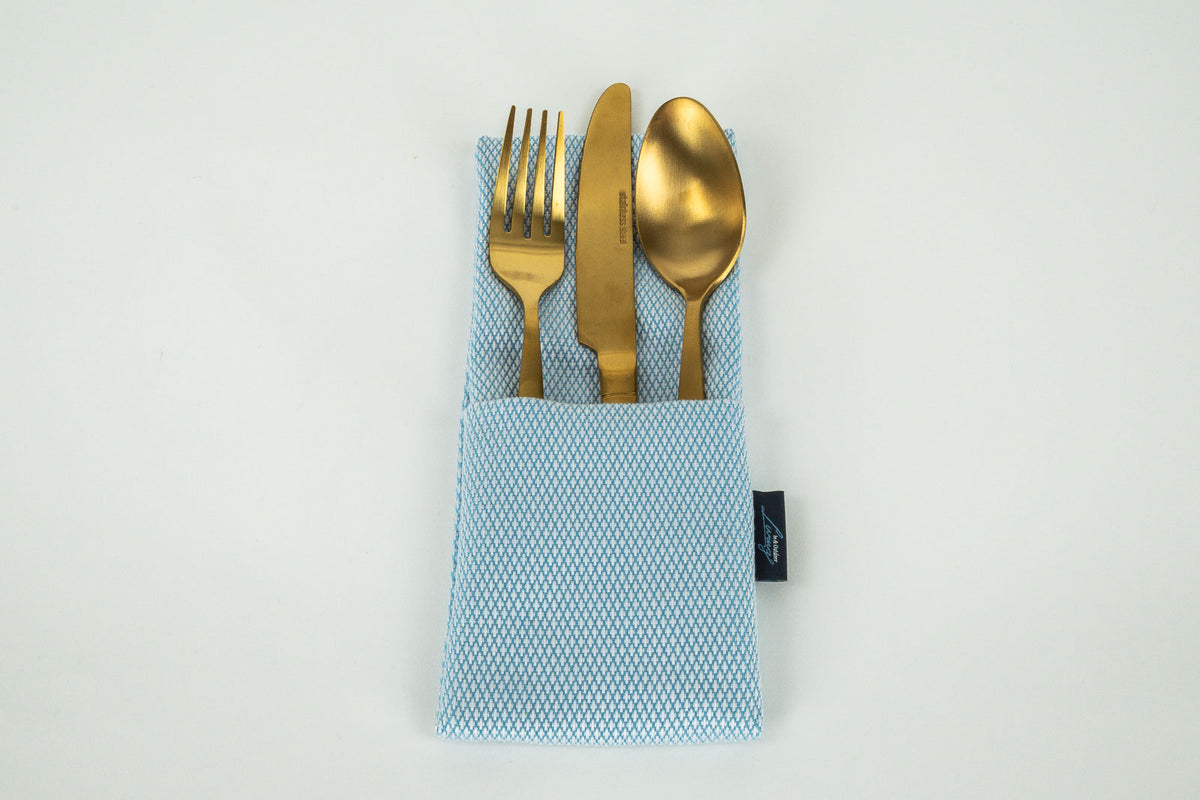 Diamant Bestecktasche Hellblau (2er Set)