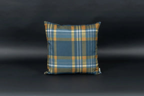 Winterkaro Kissen Blau