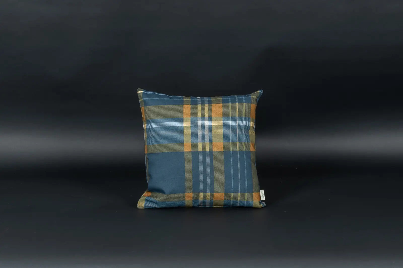 Winterkaro Kissen Blau