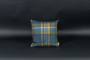 Winterkaro Kissen Blau