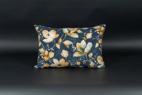 Winterblüte Kissen Blau