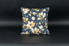 Winterblüte Kederkissen Blau