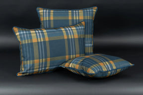 Winterkaro Kederkissen Blau