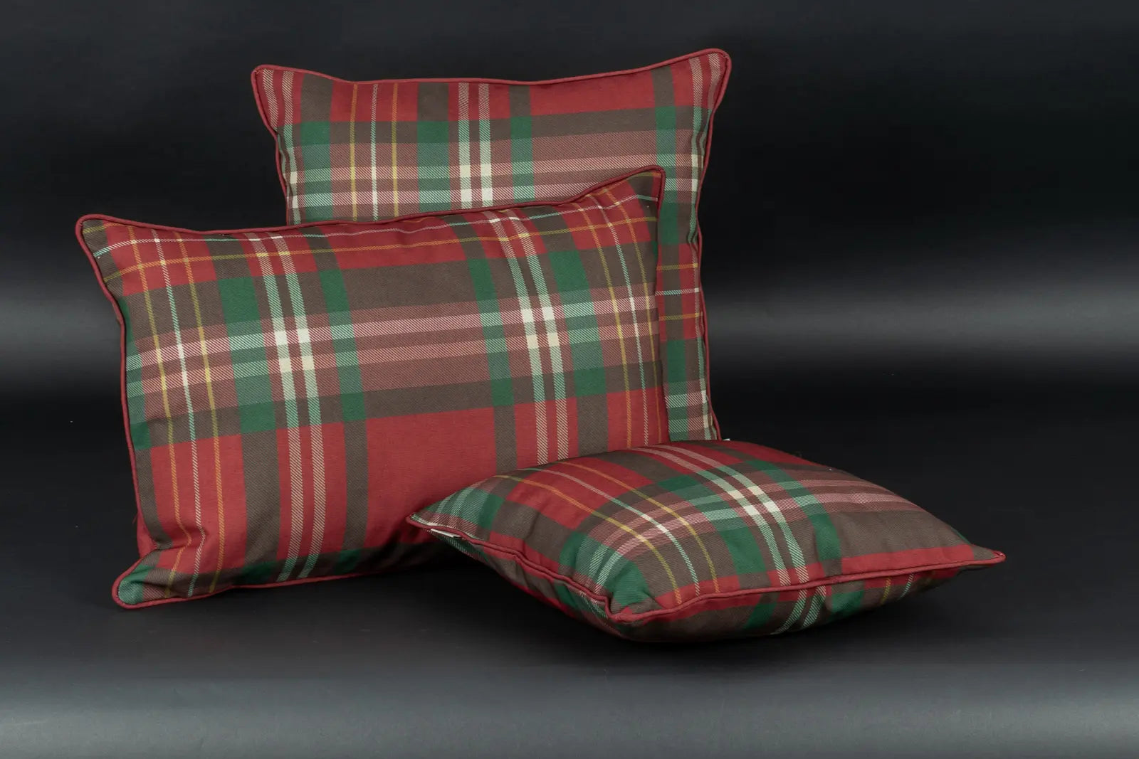 Winterkaro Kederkissen Rot