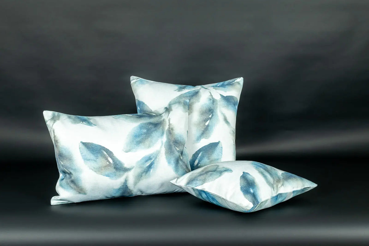 Leaves Kissen Petrol