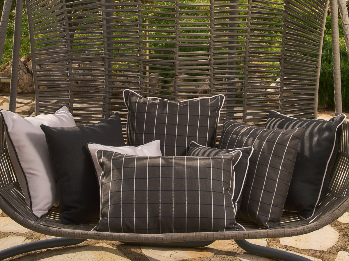 Panama Uni Kederkissen Anthrazit