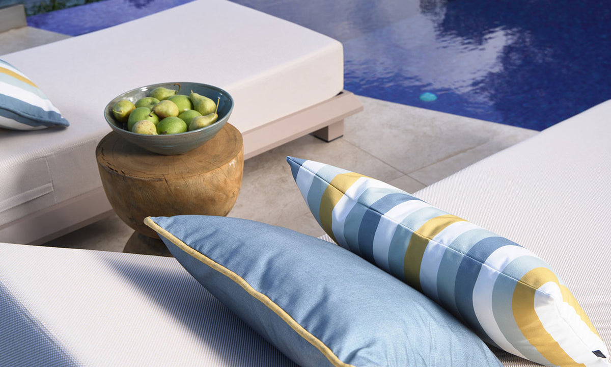 Salvador Uni Kissen Morgenblau