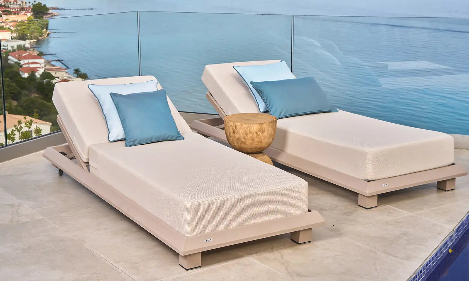 Diamant Kederkissen Hellblau