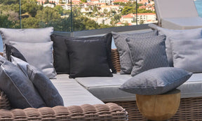 Diamant Kederkissen Schwarz