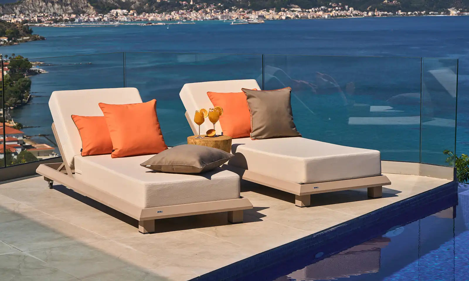 Panama Uni Kederkissen Orange