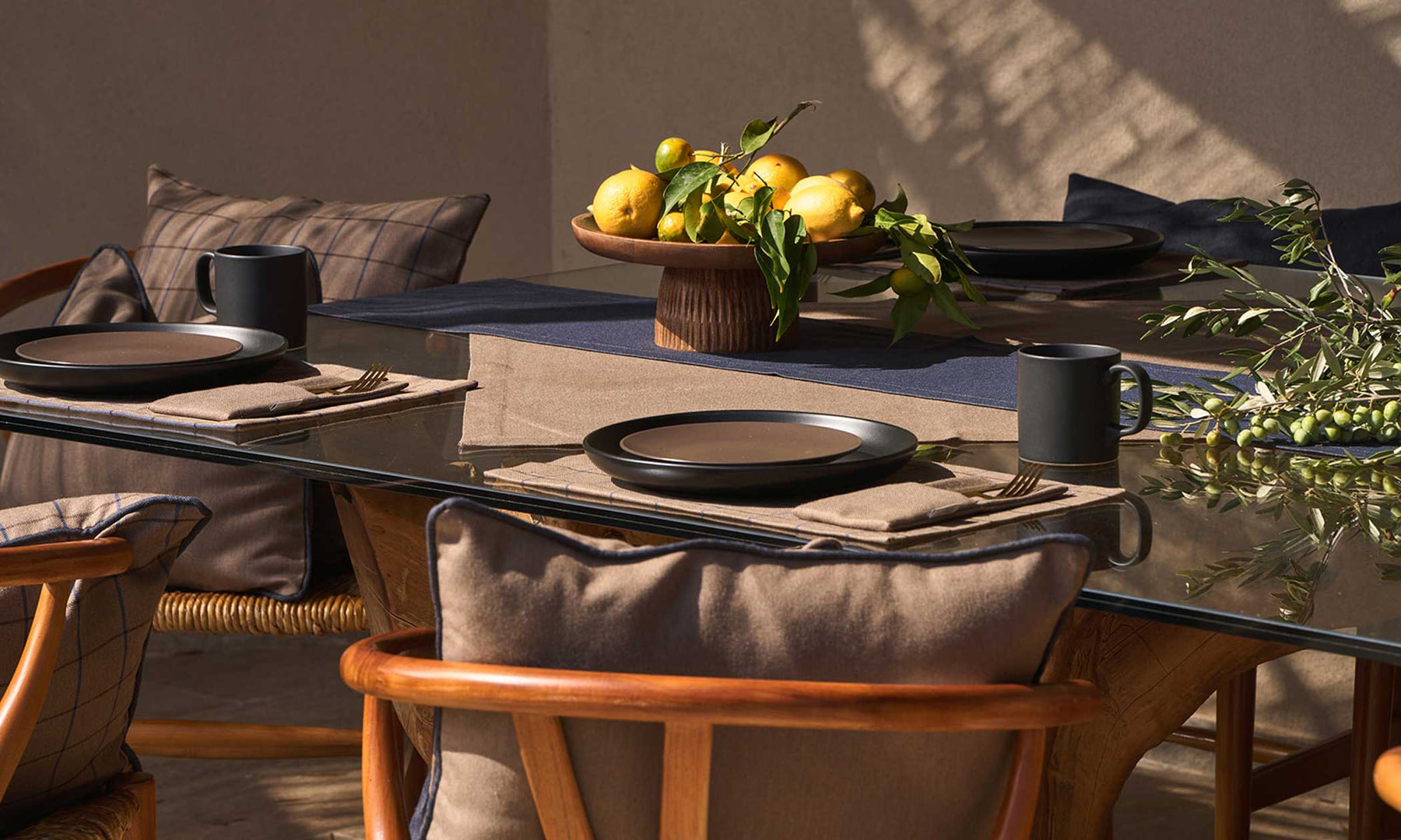 Panama Tischtextilien Braun