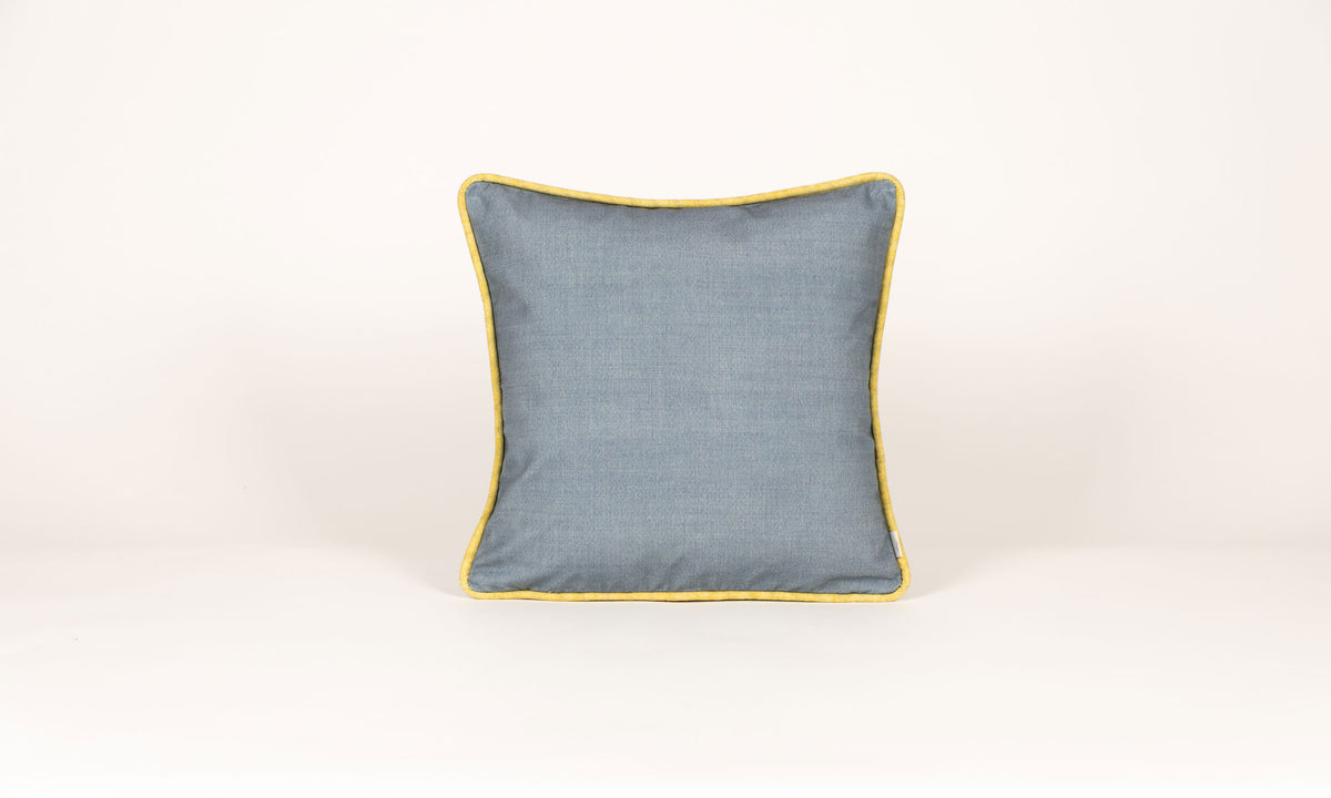 Sérénité Kederkissen Salvador Morgenblau/Ocker