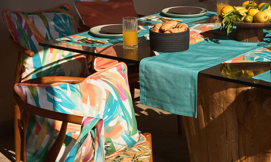 Tropical Tischtextilien Salvador Türkis